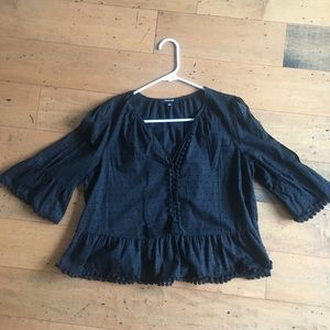 Madewell black tassel shirt